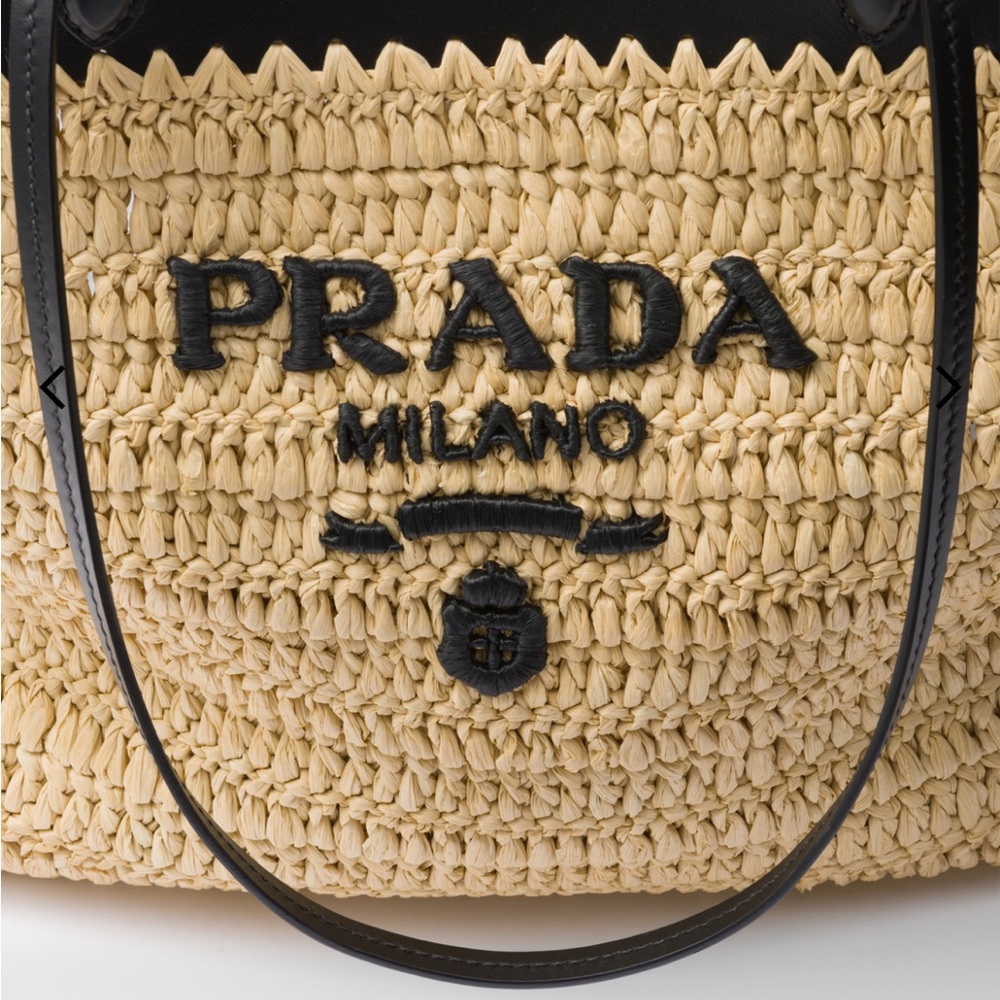 Prada Medium Crochet and Leather Tote Bag - Picture 5 of 12